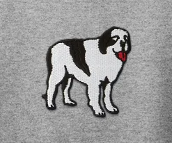 Big Dogs Medium-French Terry Fleece Embroidered Crew